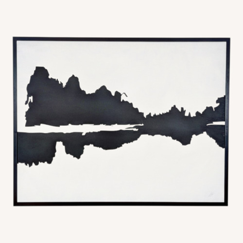 Used Modern Black and White Abstract Landscape Painting for sale on AptDeco