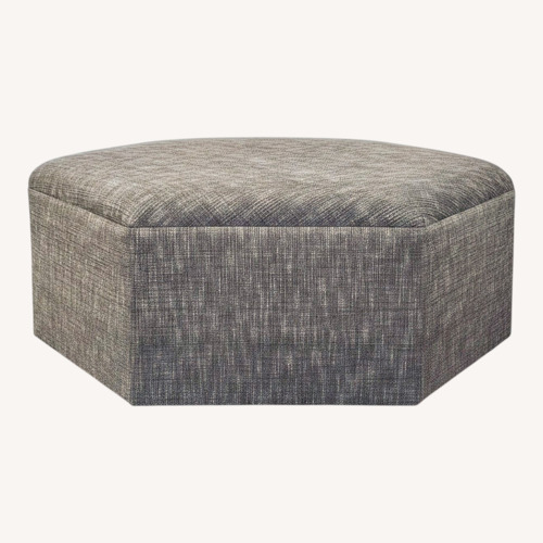 Used Hexagon Upholstered Ottoman	 for sale on AptDeco