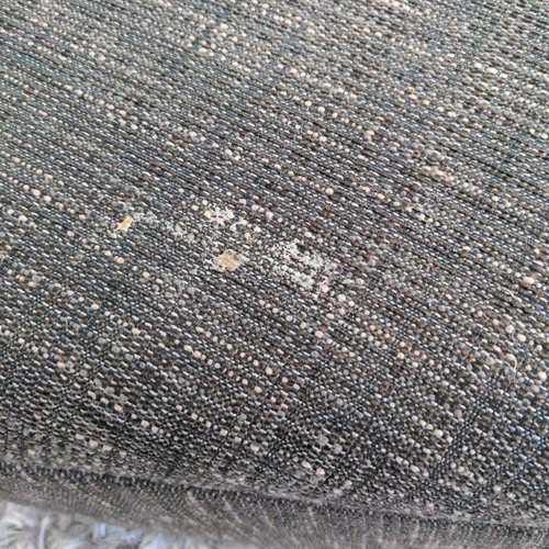 Used Hexagon Upholstered Ottoman	 for sale on AptDeco