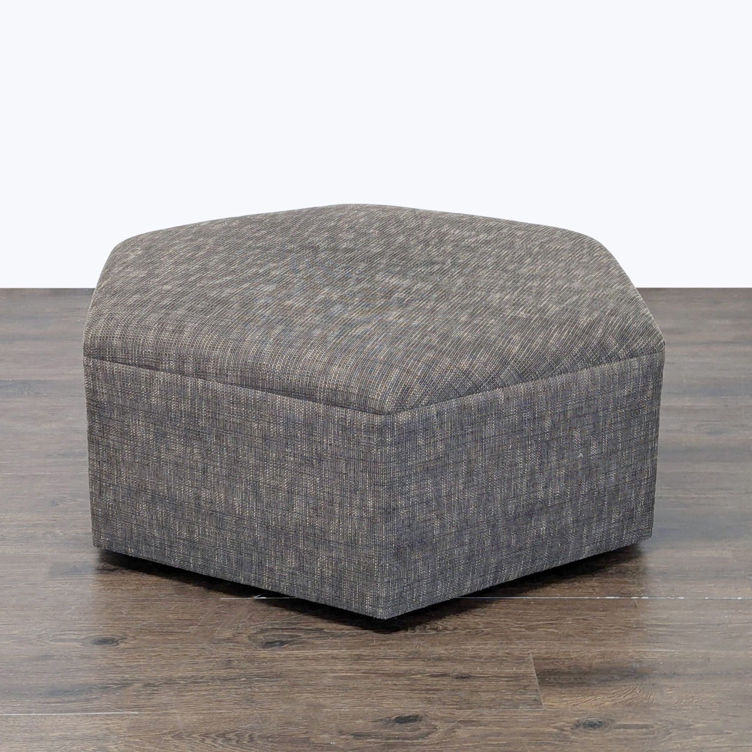 Hexagon Upholstered Ottoman	 - image-3