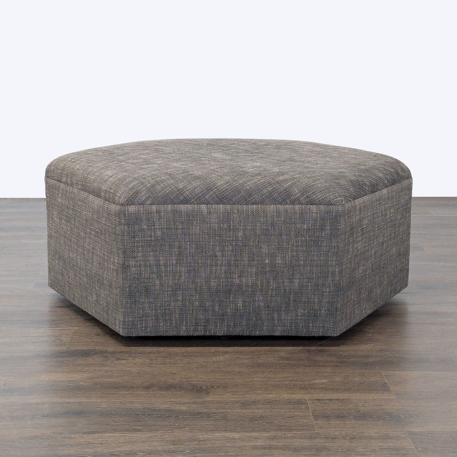 Hexagon Upholstered Ottoman	 - image-2