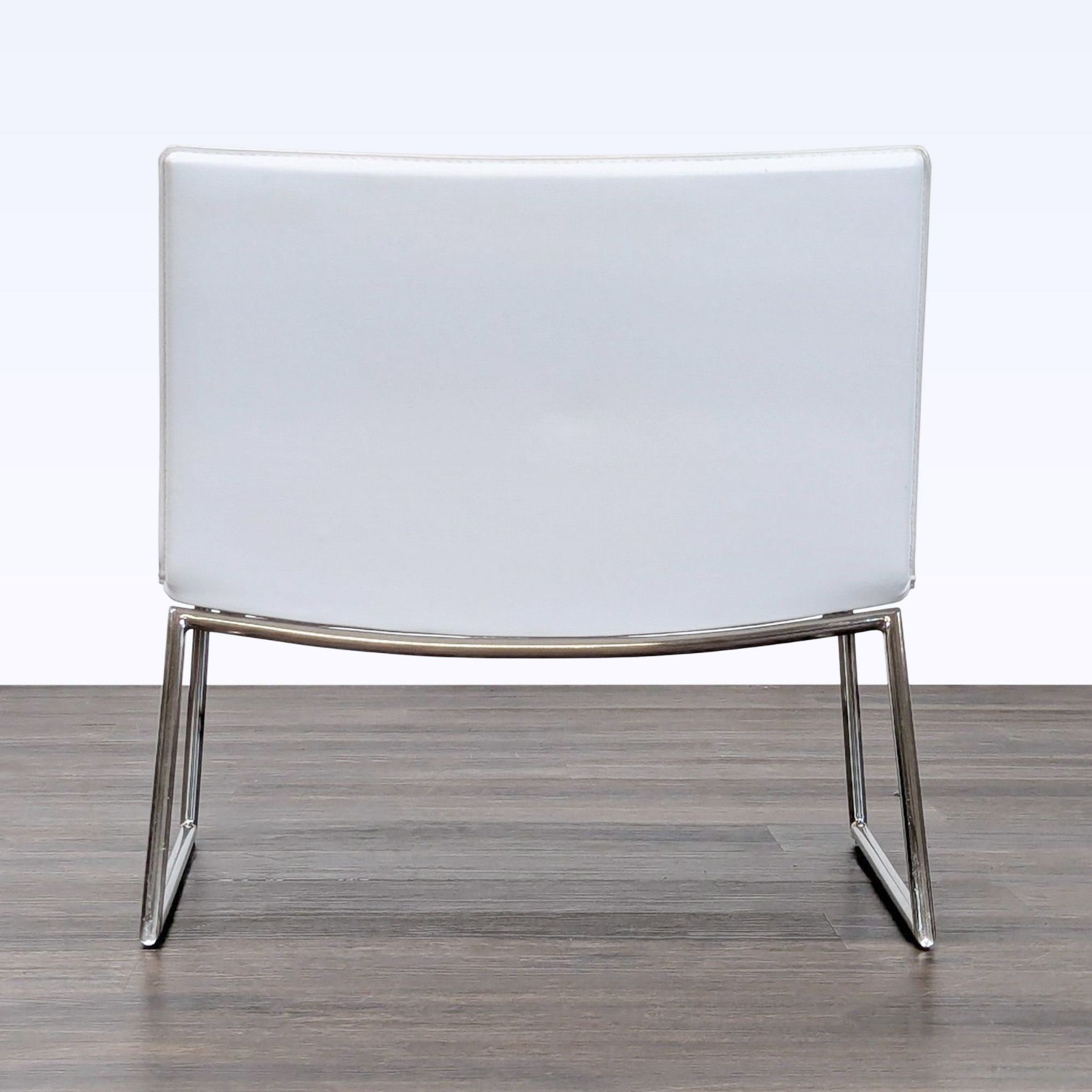 CB2 Triumph Modern White Leather Lounge Chair  - image-5