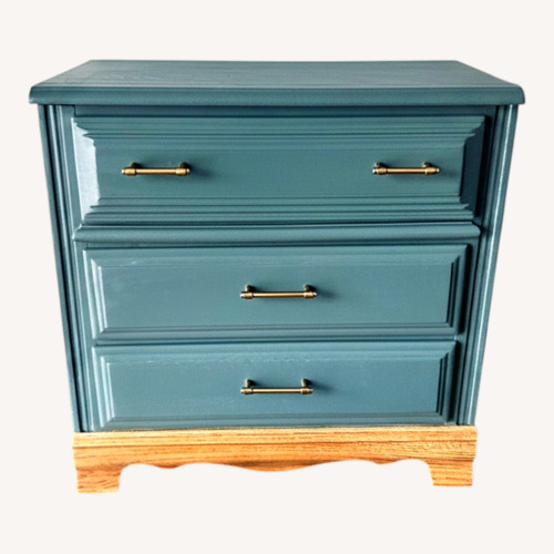 Used Vintage/Antique Finds Teal Blue Wood Dresser for sale on AptDeco