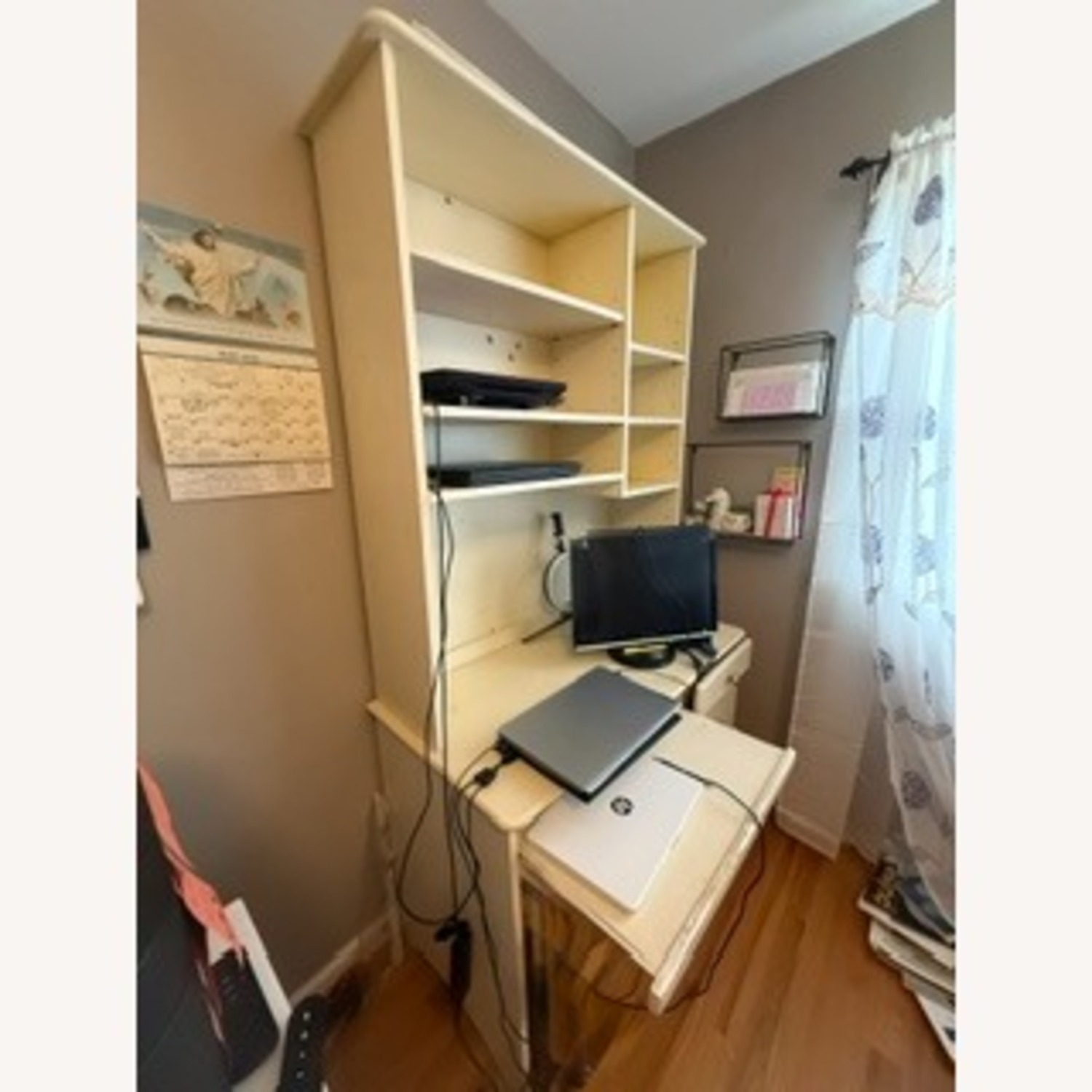 White Wood Bookcase - image-3