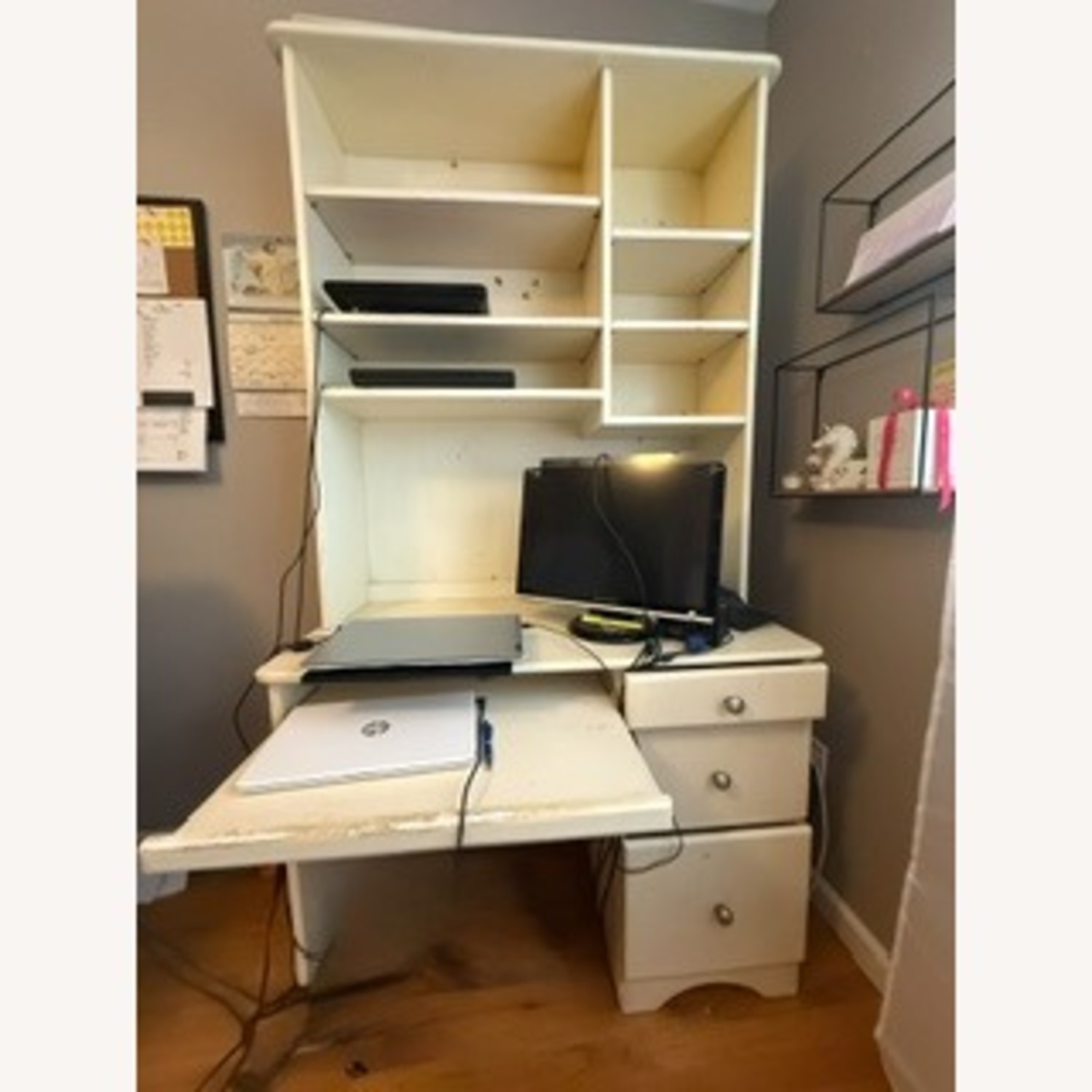 White Wood Bookcase - image-2