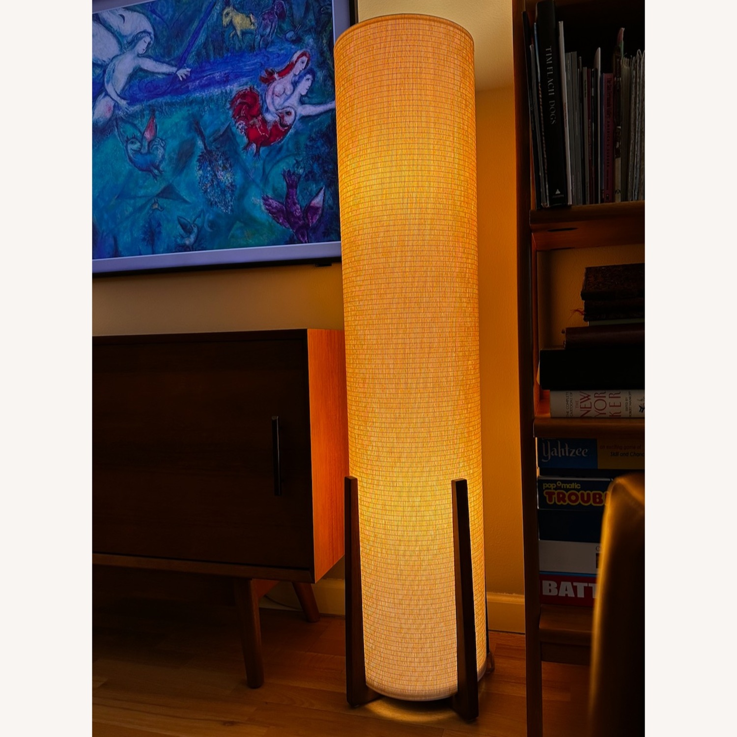 Crate & Barrel Natural Wood Floor Lamps Set of 2 - image-3