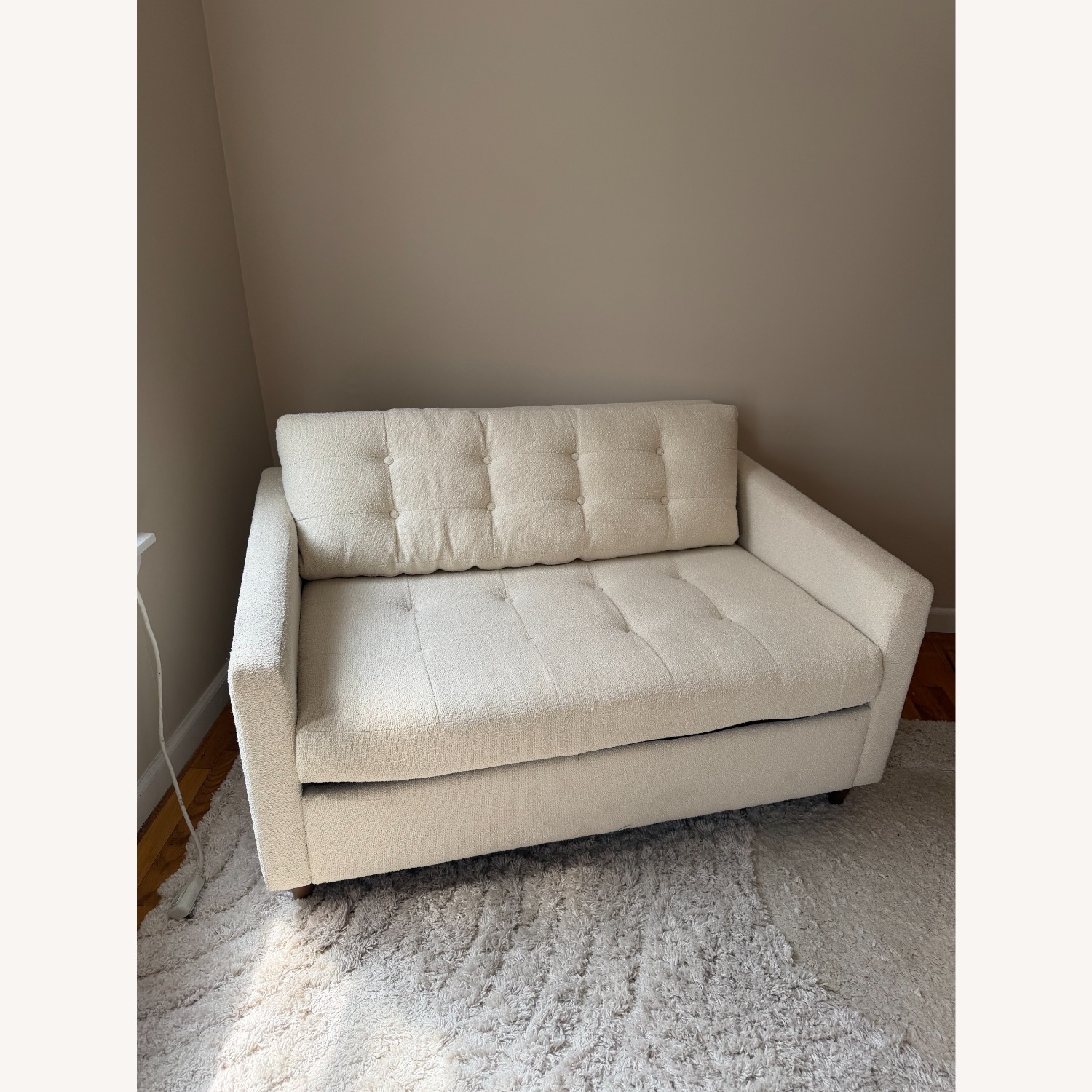 Joybird Eliot White Fabric Sleeper Sofa - image-1