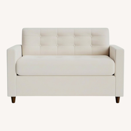 Used Joybird Eliot White Fabric Sleeper Sofa for sale on AptDeco