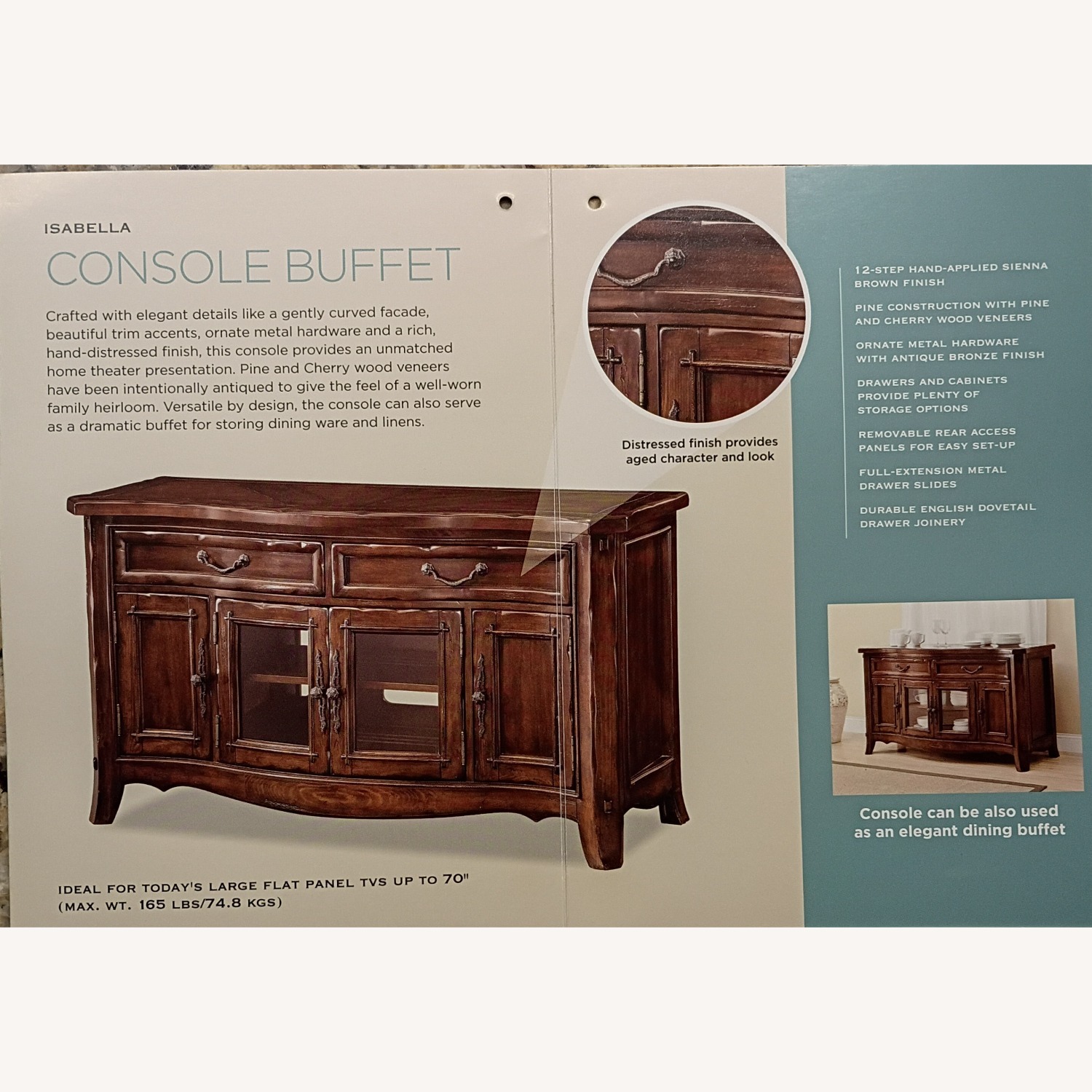 Whalen Entertainment Center / Buffet Table - image-1