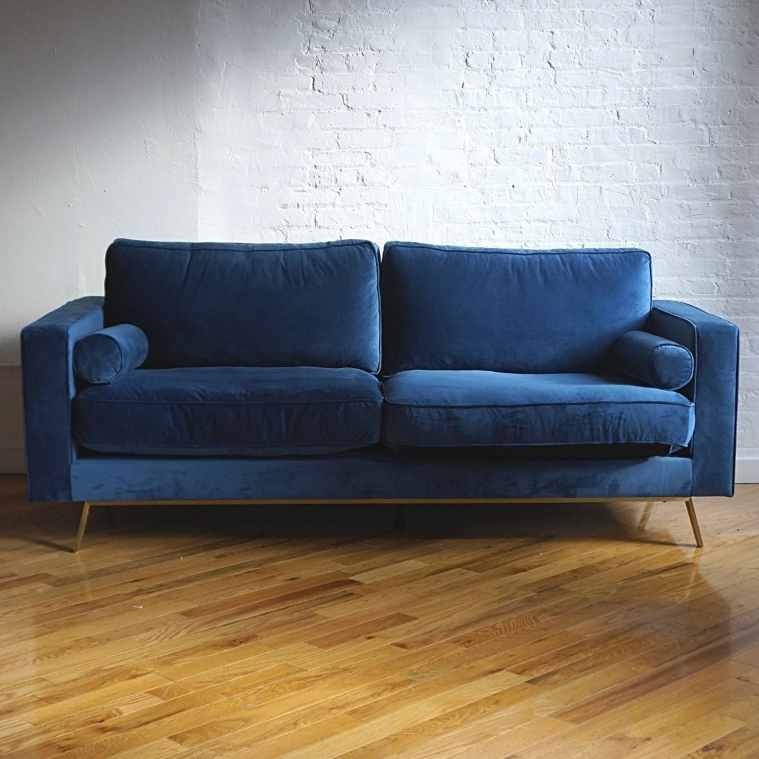 Blue Velvet 3+ Seater Sofa - image-1