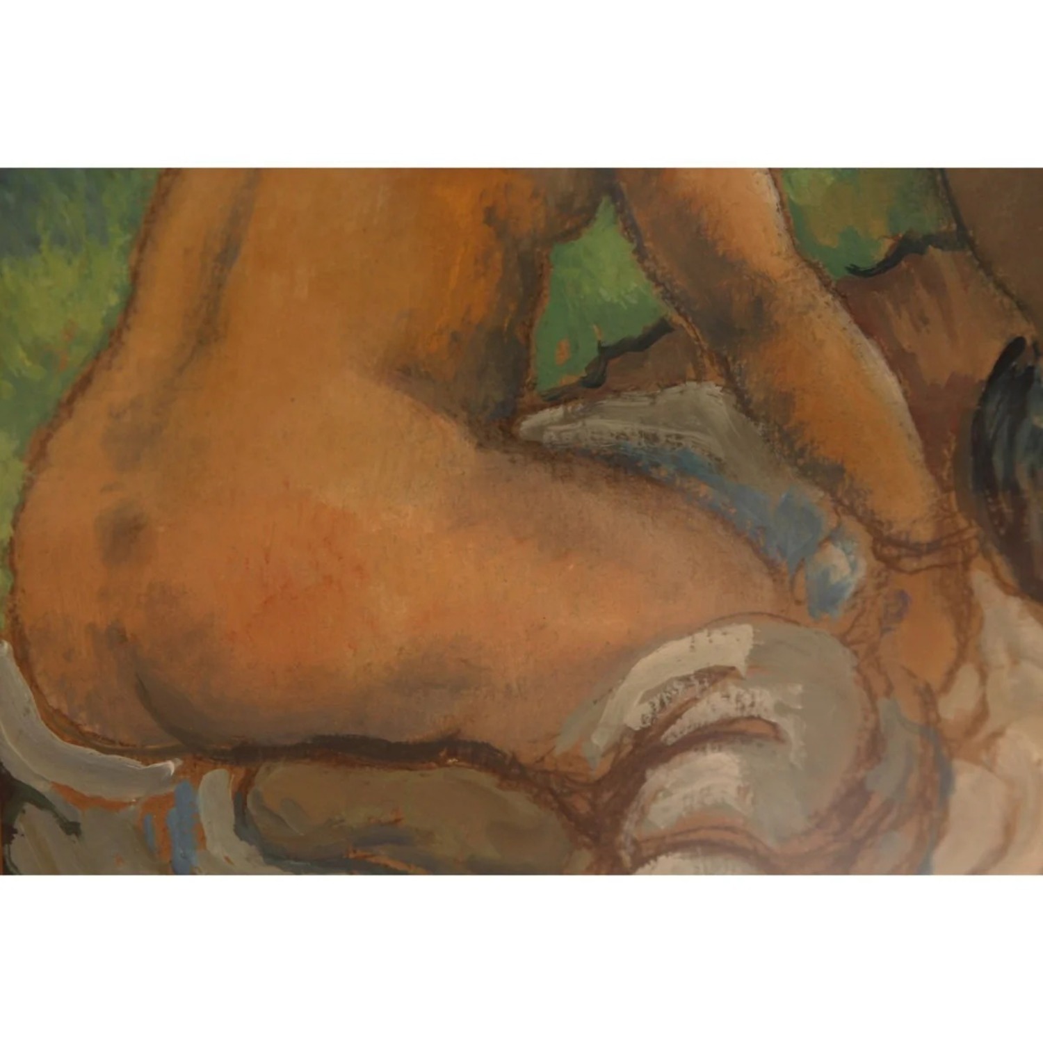 Georges Manzana Pissarro Les Baigneuses Oil Board - image-5