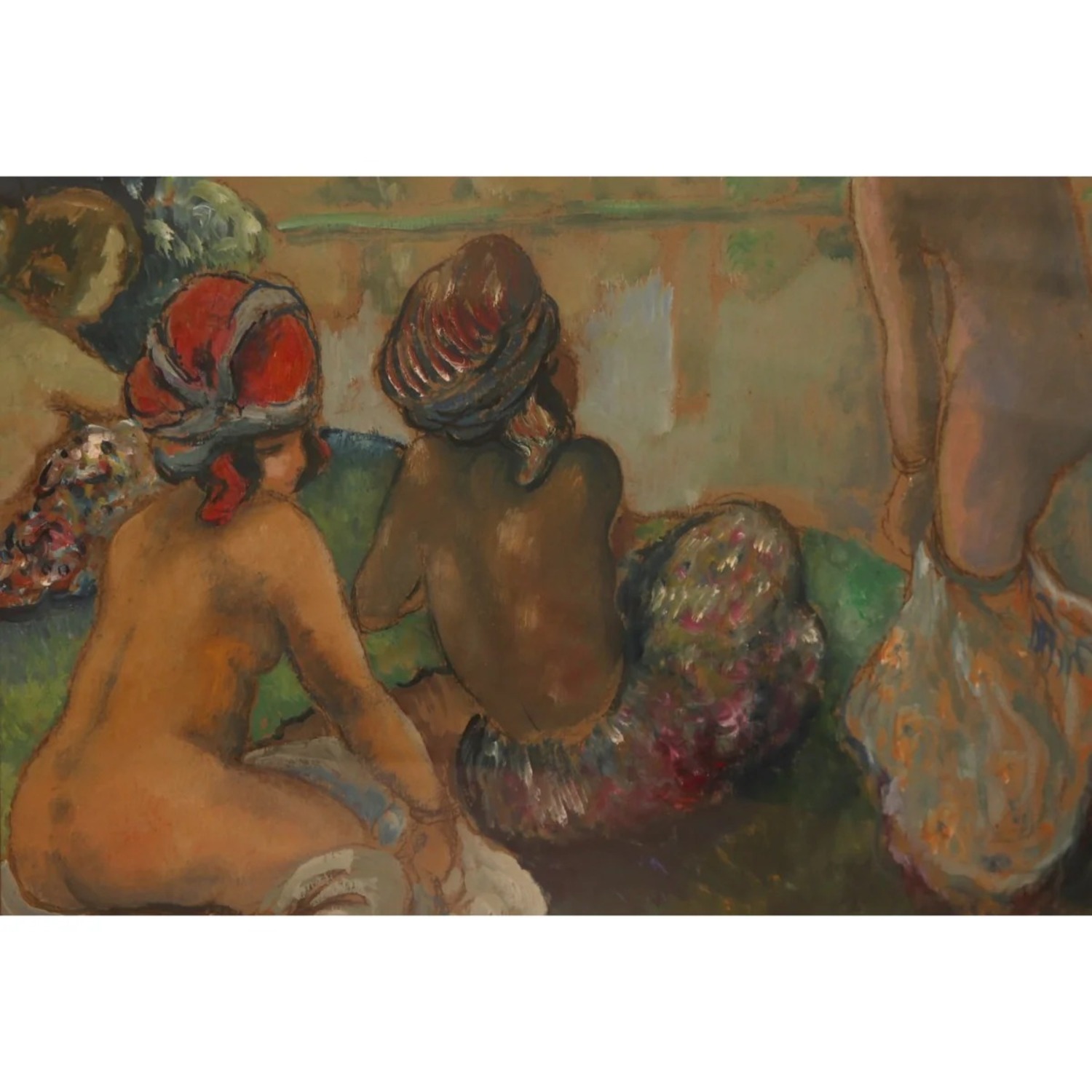 Georges Manzana Pissarro Les Baigneuses Oil Board - image-7