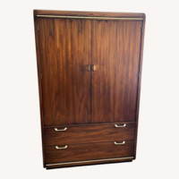 Lane Furniture Dark Brown solid pecan wood armoire
