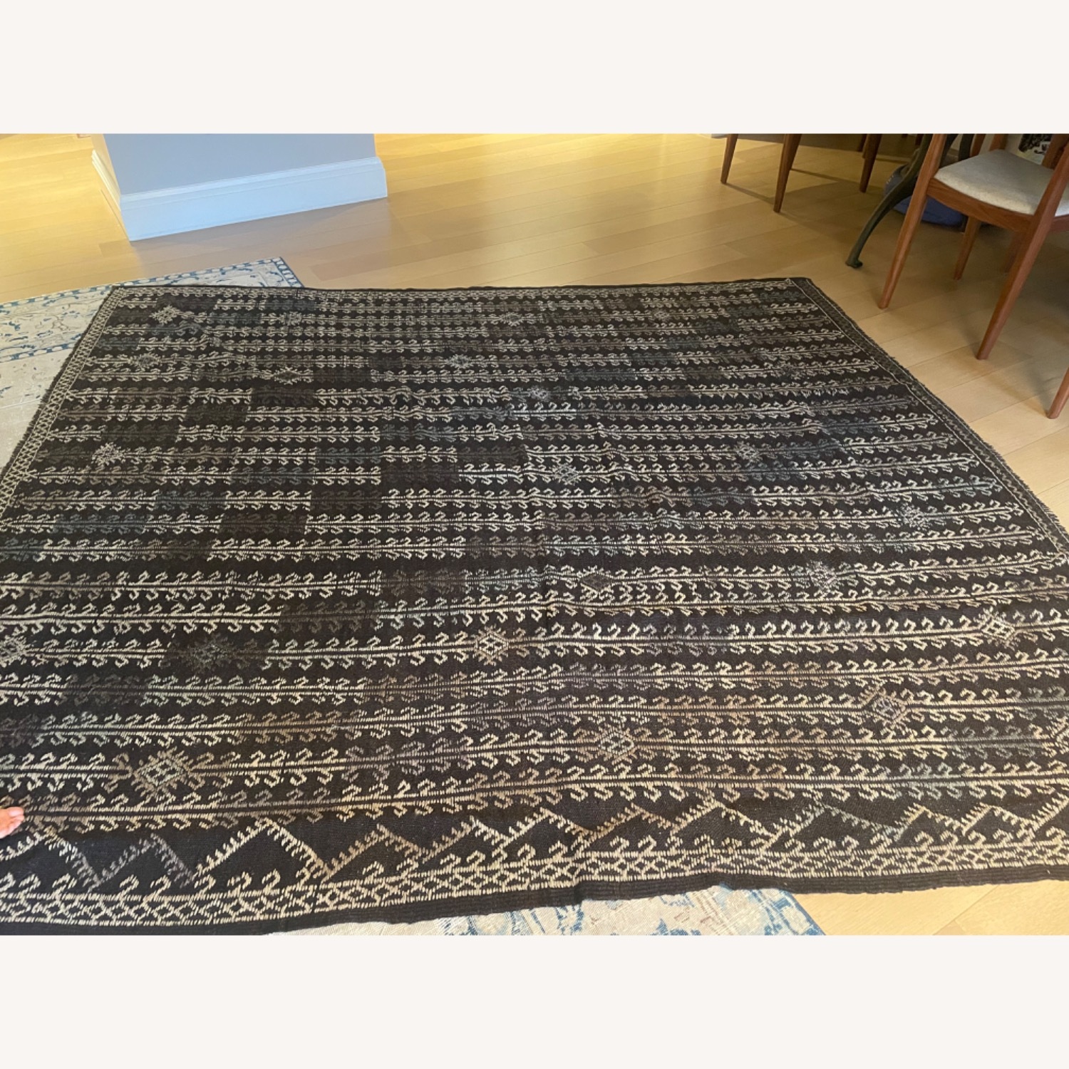 Stunning Dark Brown Woven Turkish Rug - image-7