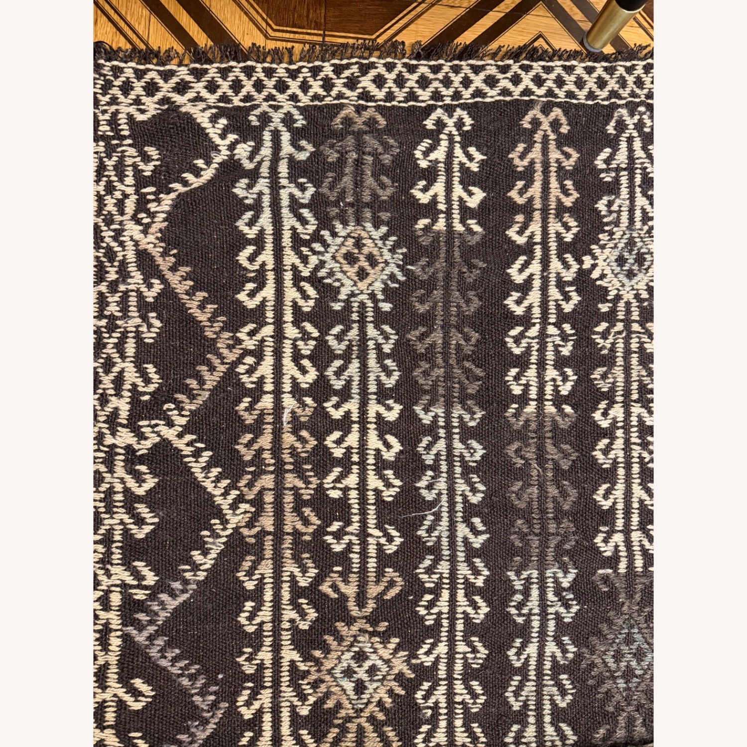Stunning Dark Brown Woven Turkish Rug - image-2