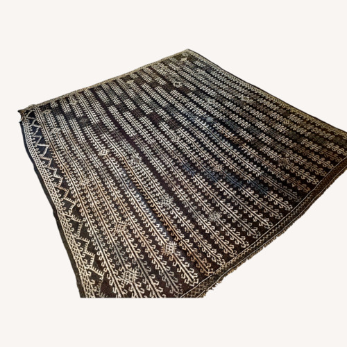 Used Stunning Dark Brown Woven Turkish Rug for sale on AptDeco