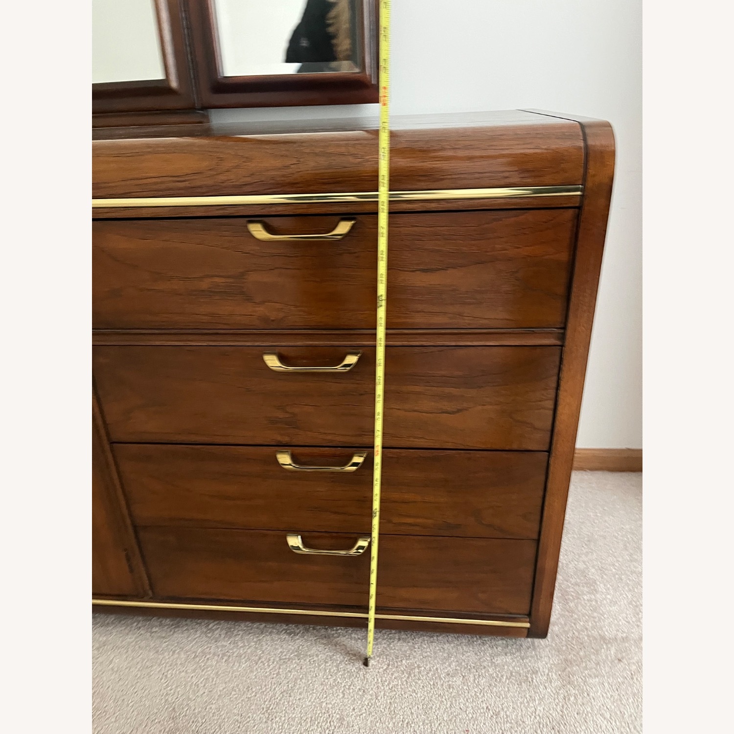 Lane Furniture Dark Brown Wood Dresser - image-5