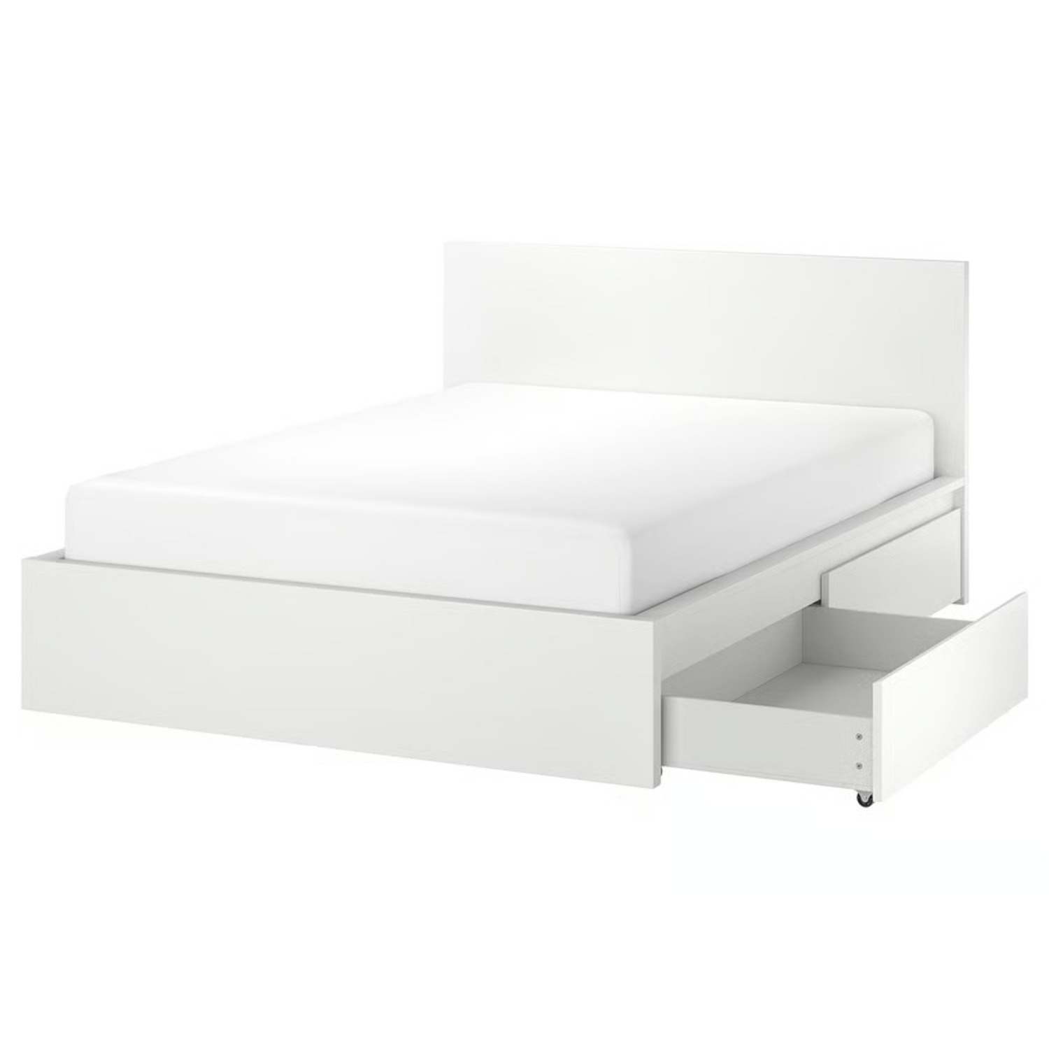 IKEA Malm Queen Bedframe White (4 Drawer Storage)  - image-3