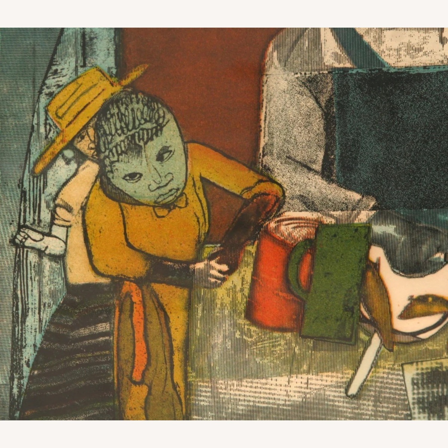 Romare Bearden The Family Etching & Aquatint - image-2