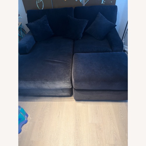 Used Blue Fabric Chaise Lounge for sale on AptDeco