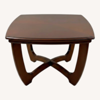 Contemporary Dark Cherry Wood Side Table