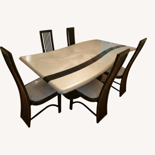 Used Light Gray Dining Set for sale on AptDeco