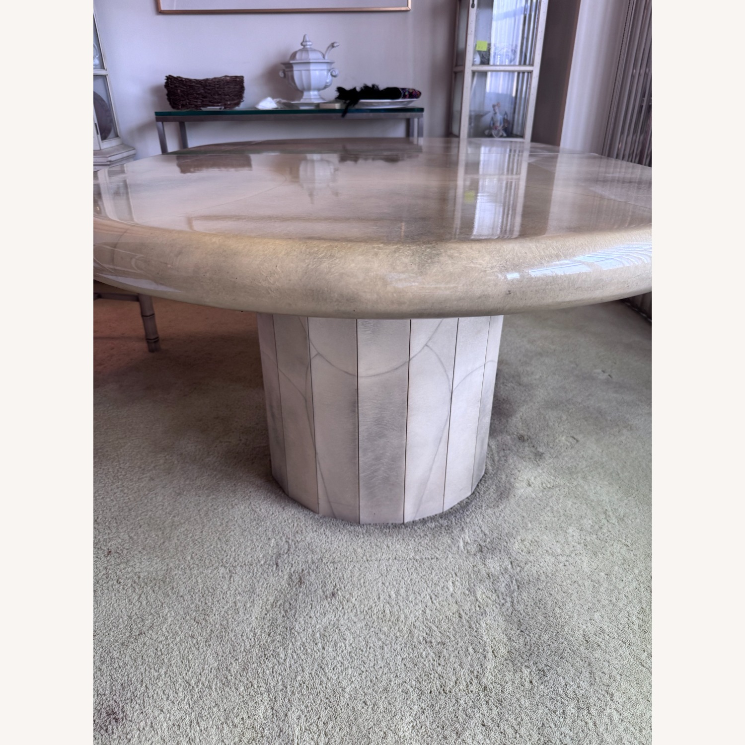 Karl Springer In Style Of Natural Dining Table - image-4