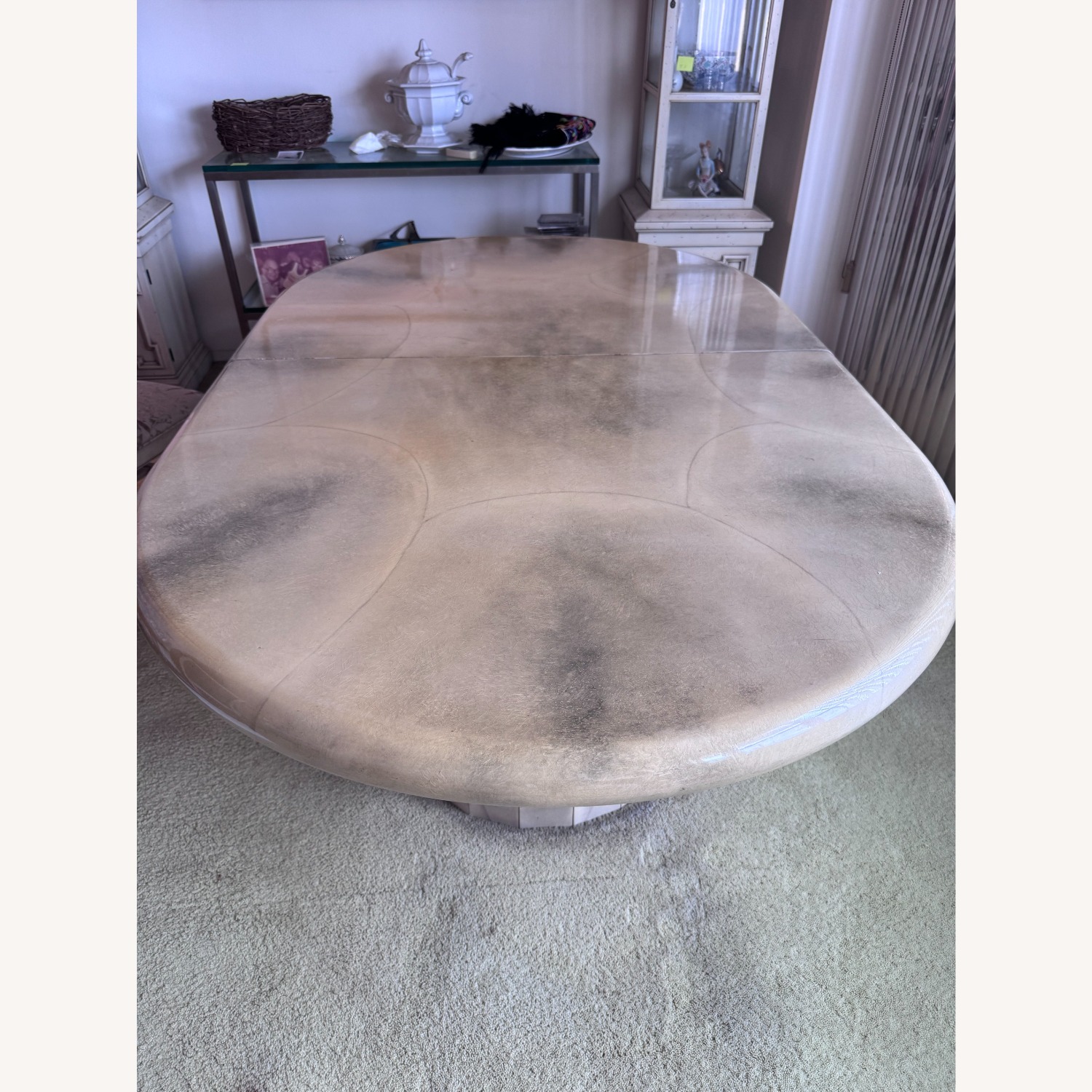 Karl Springer In Style Of Natural Dining Table - image-1