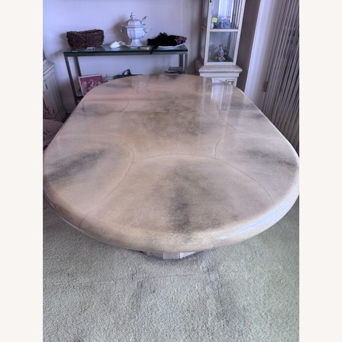 Used Karl Springer In Style Of Natural Dining Table for sale on AptDeco