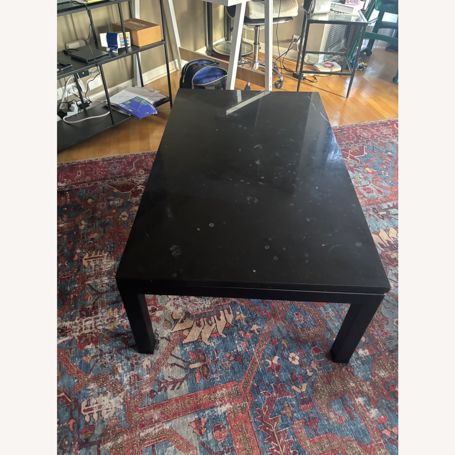  Crate & Barrel Solid Parsons Coffee Table  - image-1