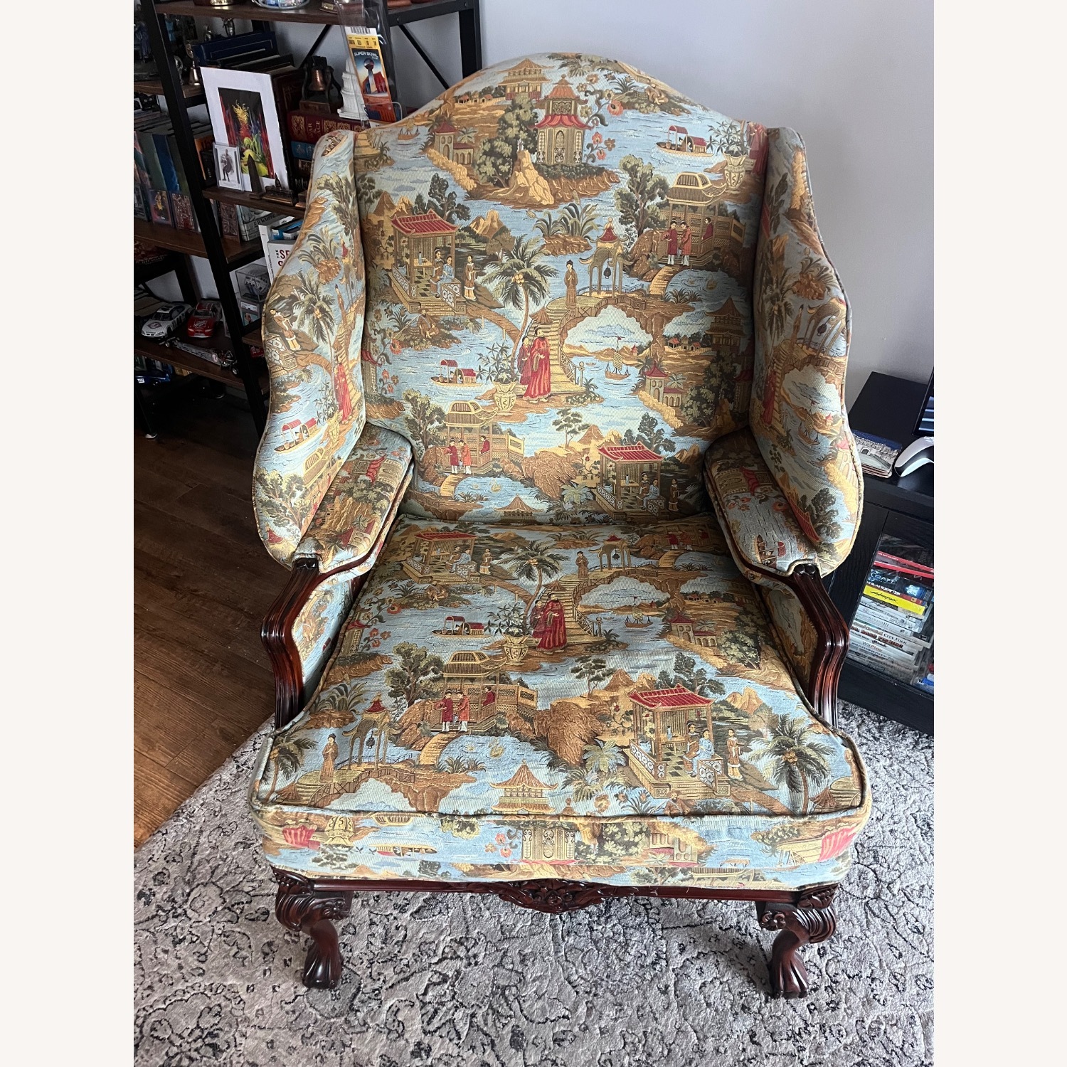Harden Furniture Wingbacked Wood Accent Chair - image-1