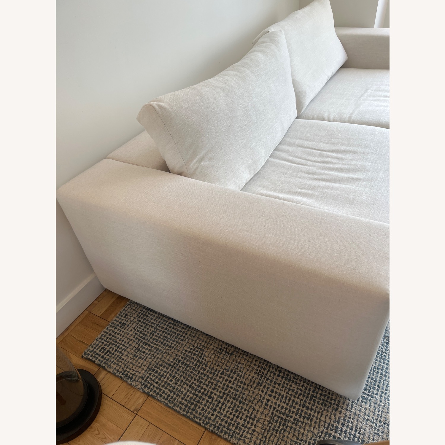 Article Beta White Fabric 2 Piece Sectional - image-3