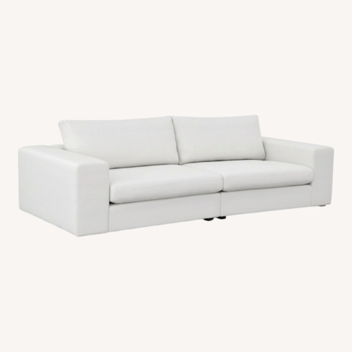 Used Article Beta White Fabric 2 Piece Sectional for sale on AptDeco