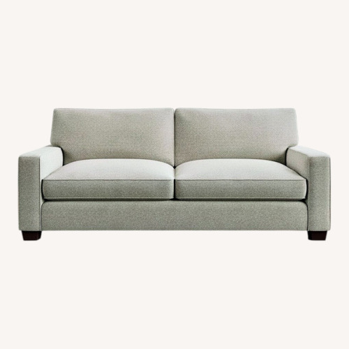 Used Pottery Barn Light Gray Fabric Loveseat for sale on AptDeco
