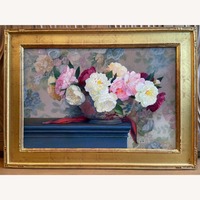 Peonies & Wallpaper, by Barbara Willis