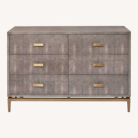 Light Gray Leather Dresser