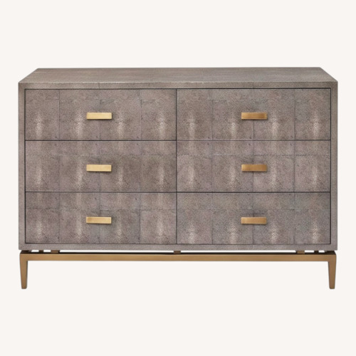 Used Light Gray Leather Dresser for sale on AptDeco