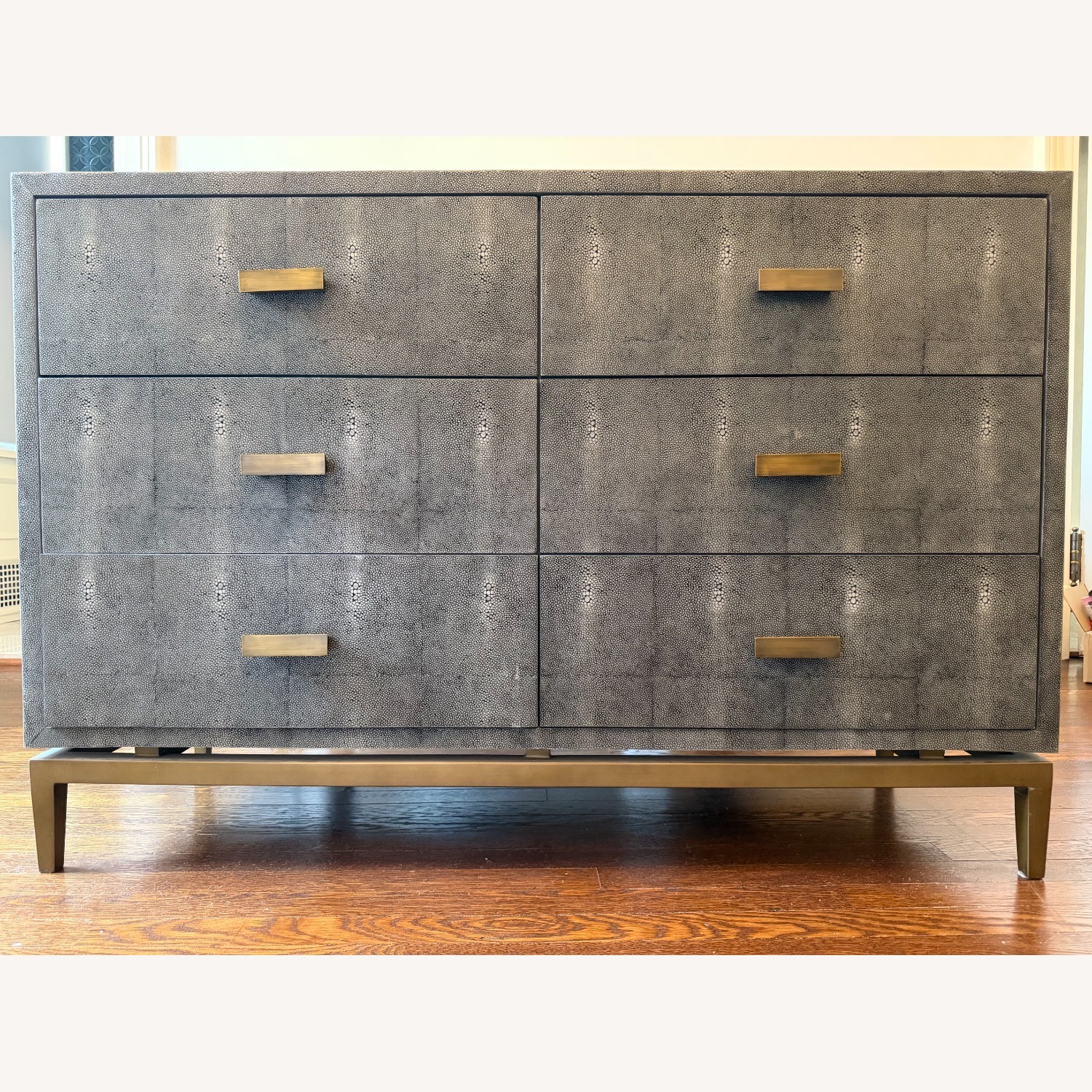 Light Gray Leather Dresser - image-1