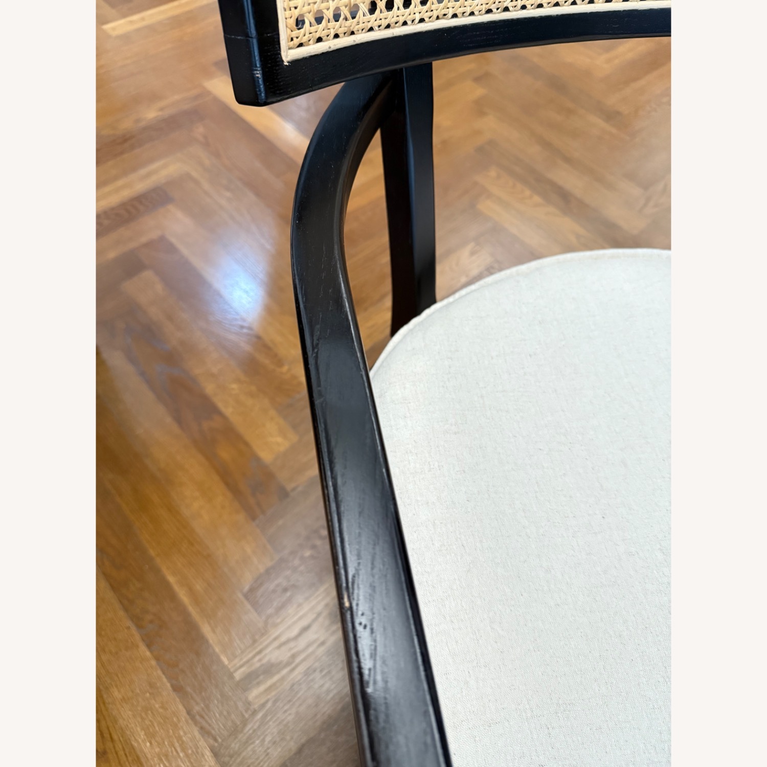 Crate & Barrel Libby Black Wood Office Chair - image-2