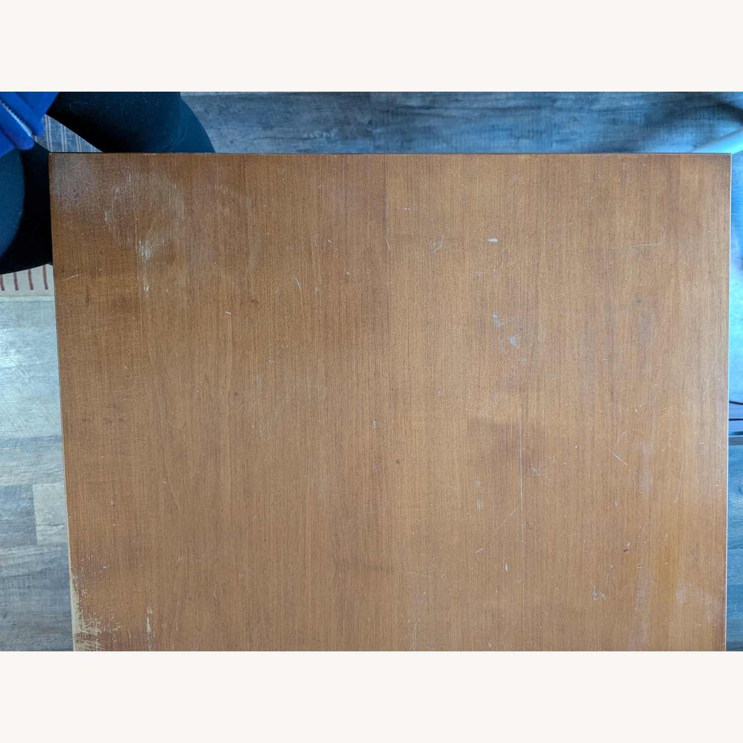 Vintage MCM Solid Wood Desk -estoration Ready - image-15