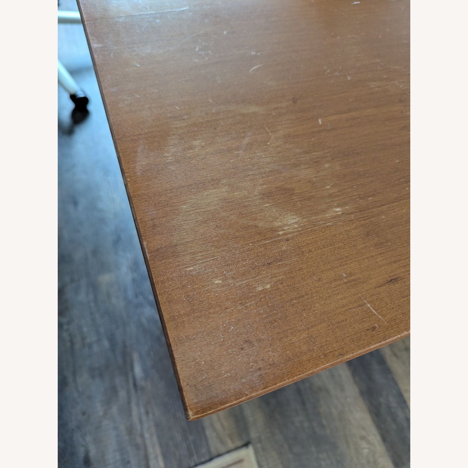 Vintage MCM Solid Wood Desk -estoration Ready - image-3