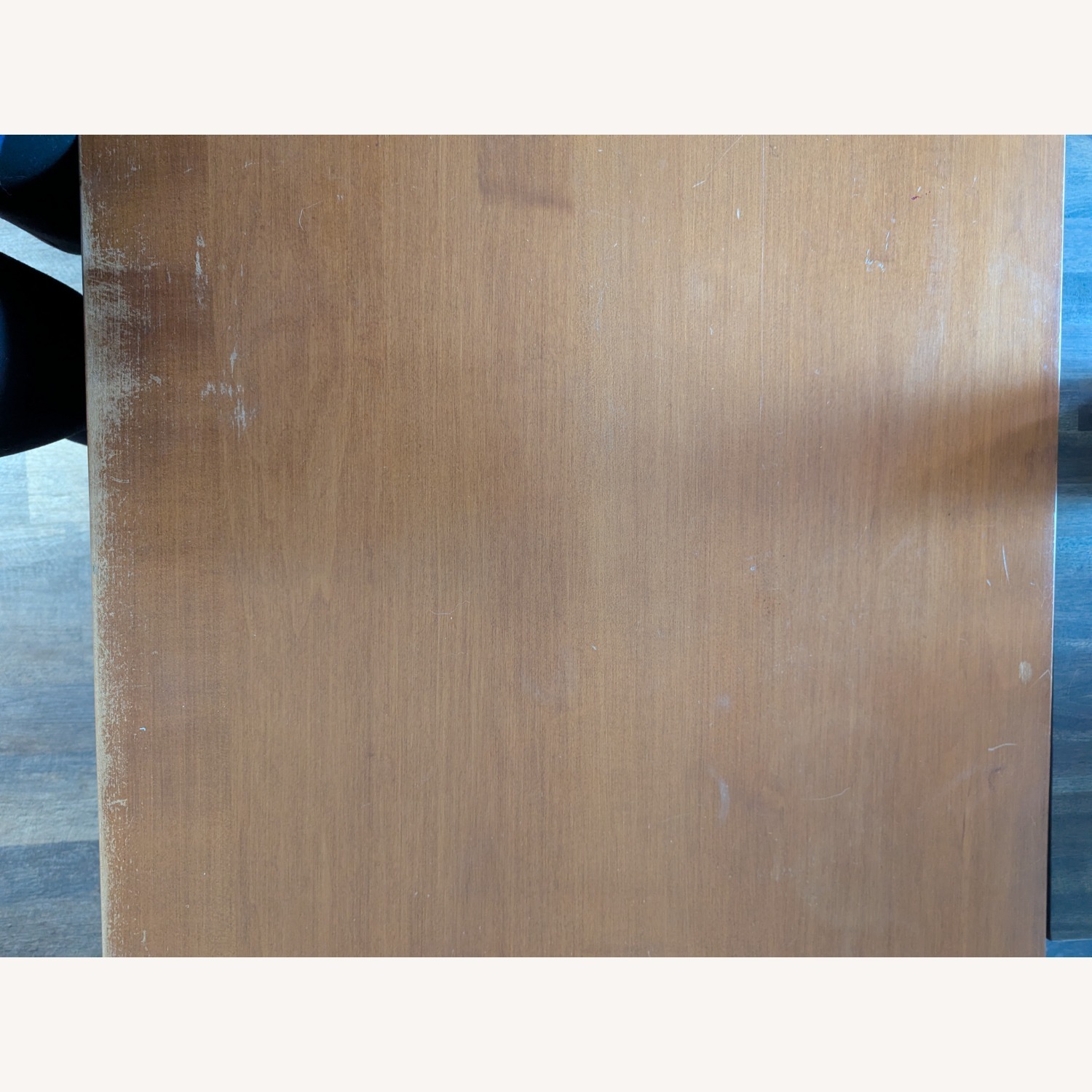 Vintage MCM Solid Wood Desk -estoration Ready - image-13