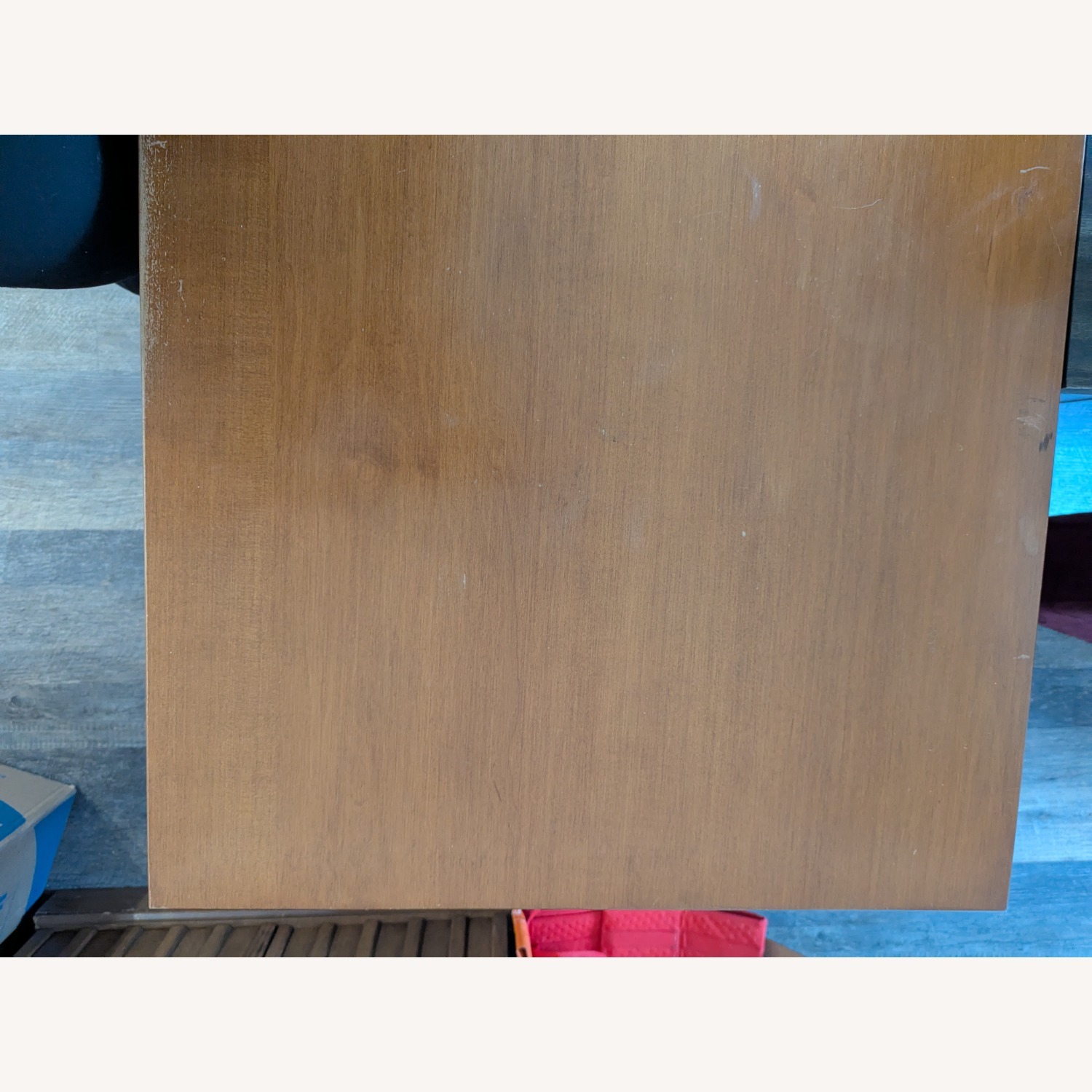 Vintage MCM Solid Wood Desk -estoration Ready - image-12