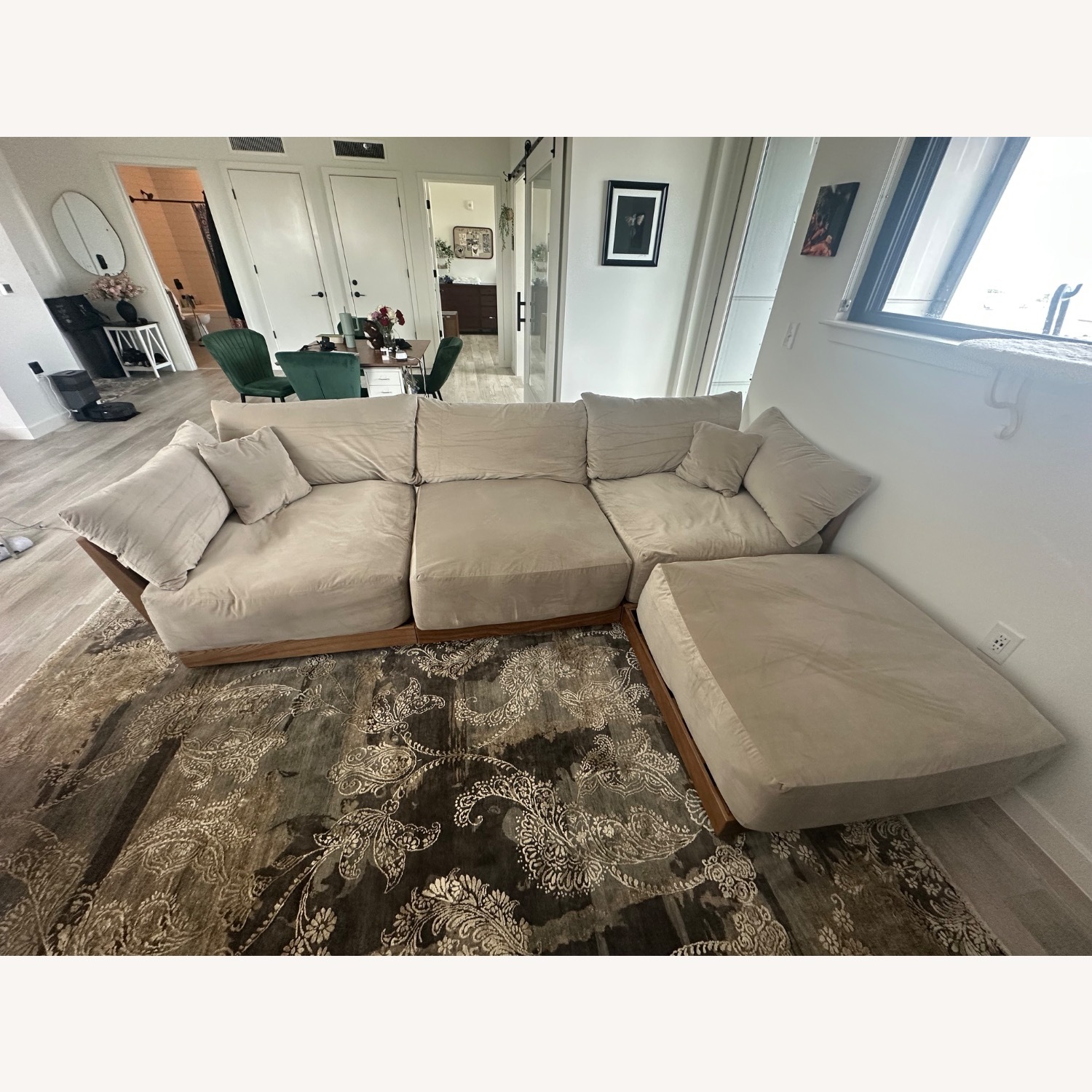 Inside Weather Bondi Natural Fabric 3+ Piece Sectional - image-1