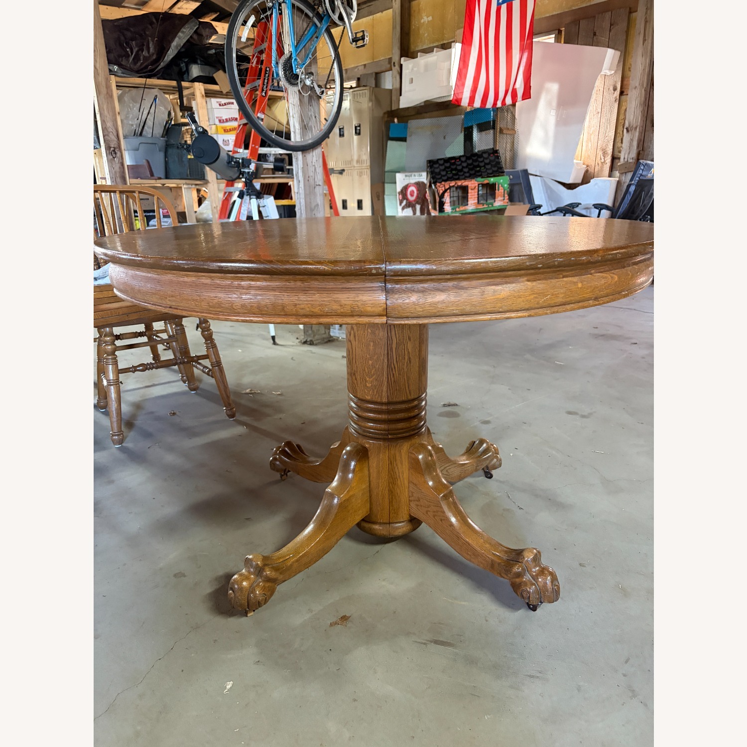 Antique Clawfoot Dining Table - image-5