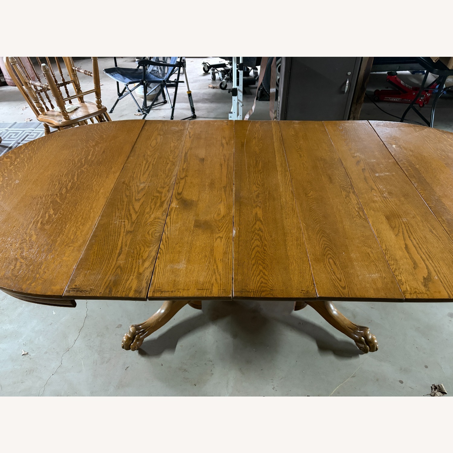Antique Clawfoot Dining Table - image-7