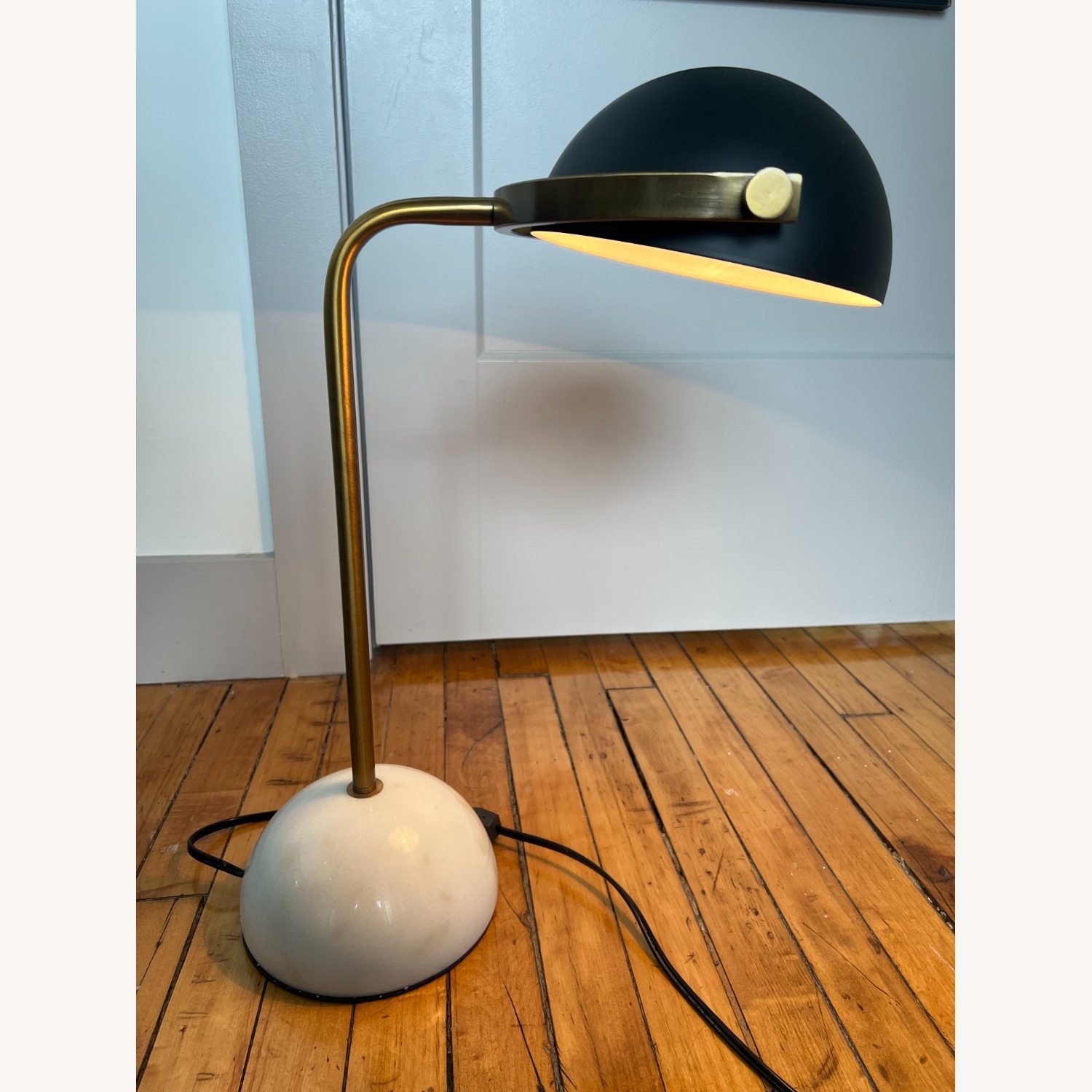 Vintage/Antique Black Brass Table Lamp - image-3