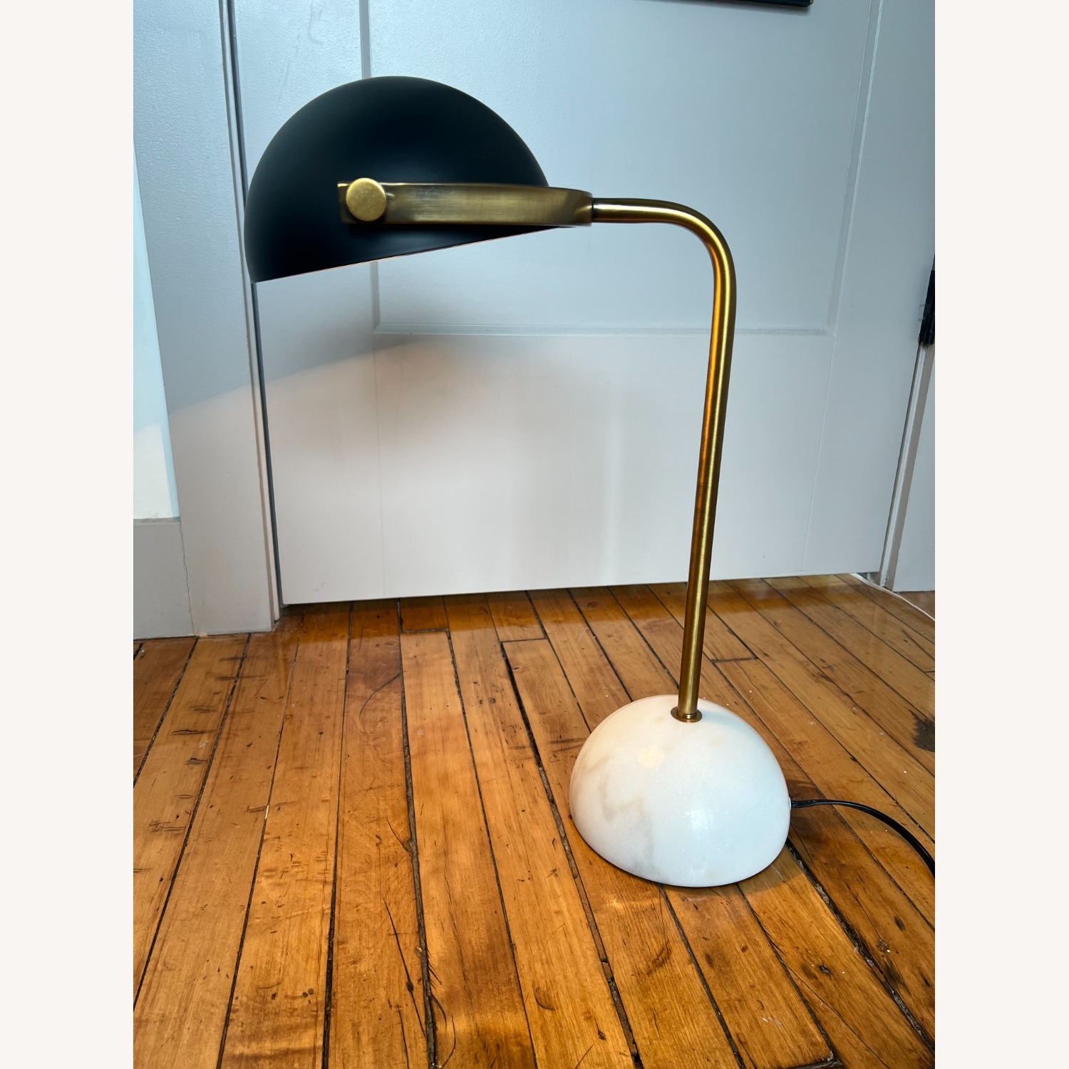 Vintage/Antique Black Brass Table Lamp - image-1