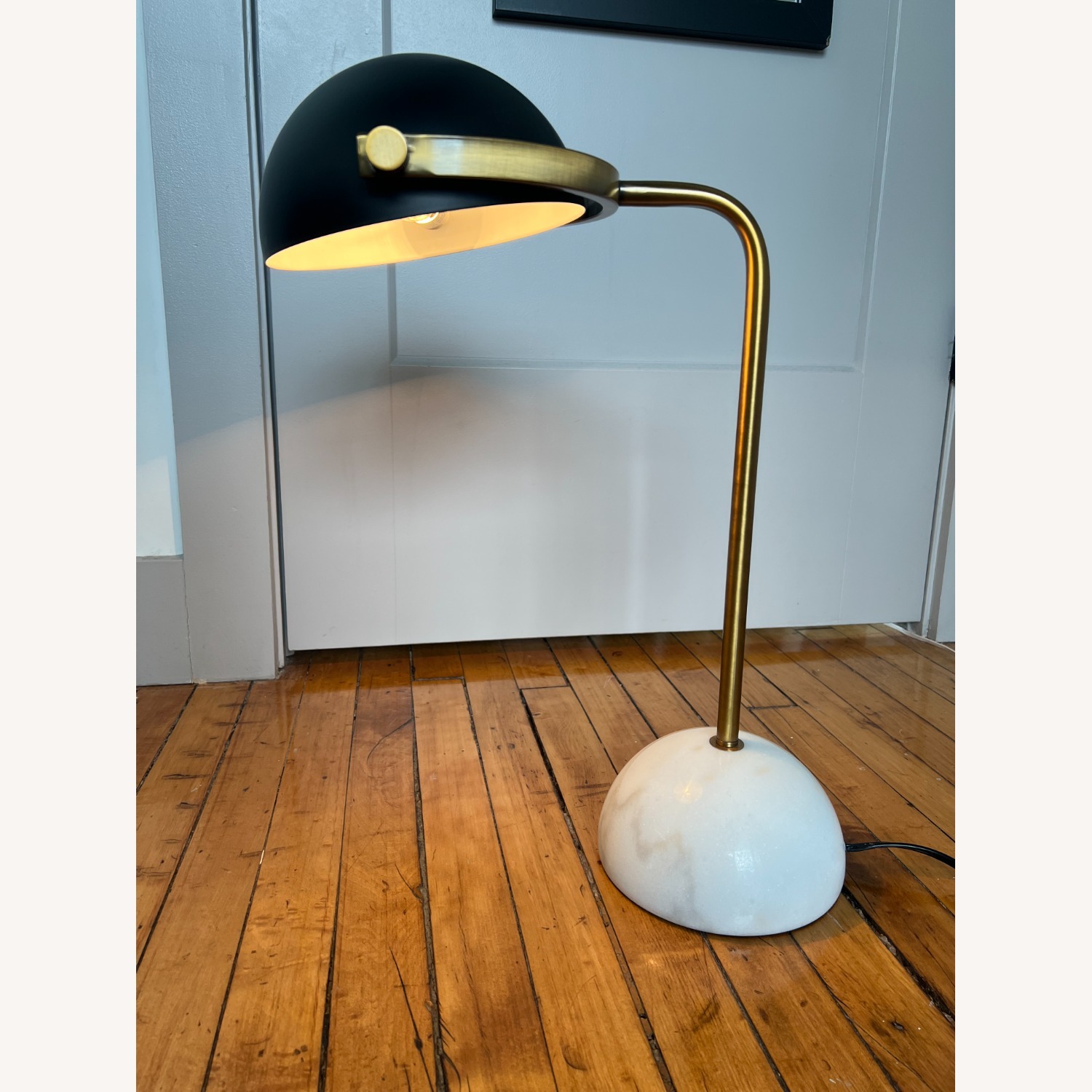 Vintage/Antique Black Brass Table Lamp - image-2