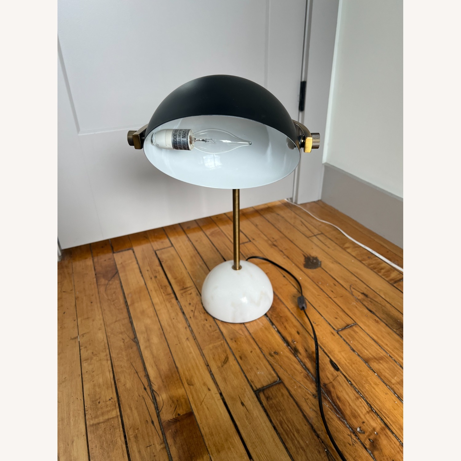 Vintage/Antique Black Brass Table Lamp - image-4